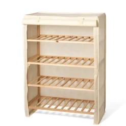 Scarpiera 4 ripiani 12 posti Linea Woodhandy