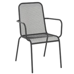 Sedia da giardino in acciaio Antracite