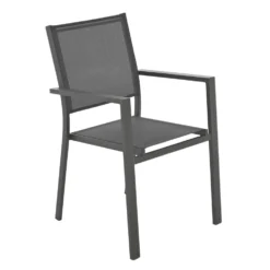 Sedia da giardino in Acciaio Antracite h86x54x54 cm