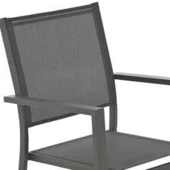 Sedia da giardino in Acciaio Antracite h86x54x54 cm