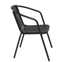 Sedia da giardino in acciaio Nero