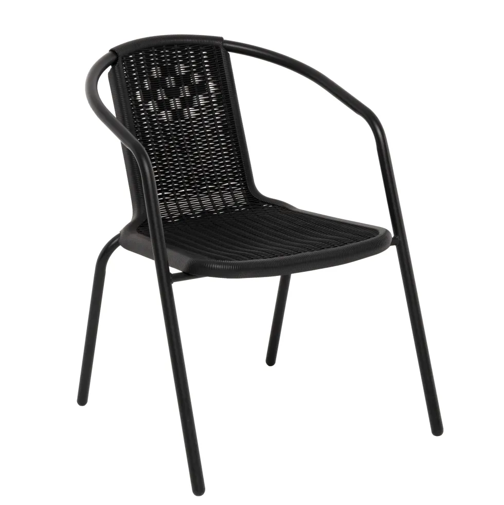 Sedia da giardino in acciaio Nero