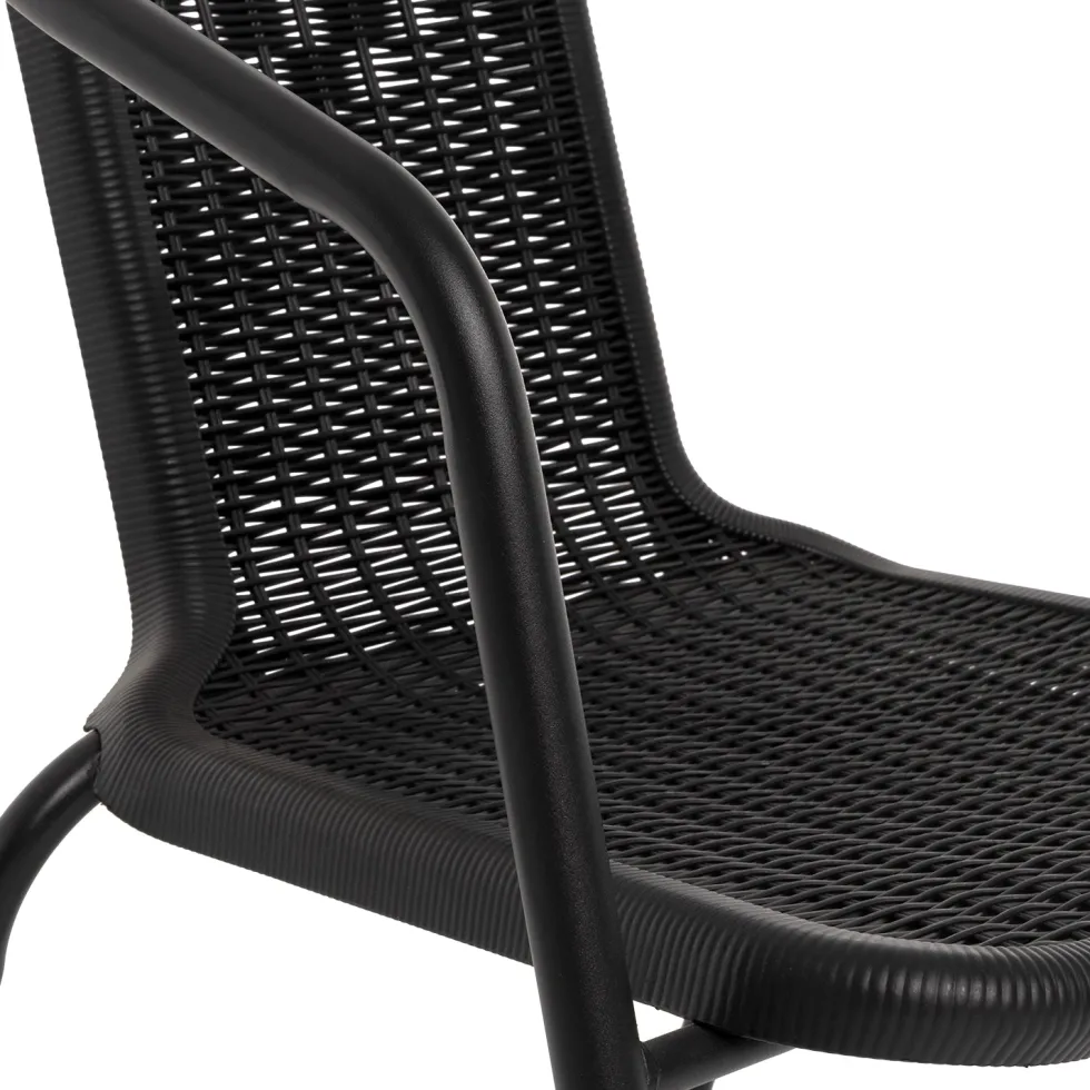 Sedia da giardino in acciaio Nero