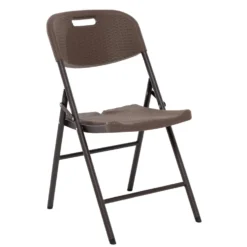 Sedia da giardino Richiudibile Effetto Rattan Marrone