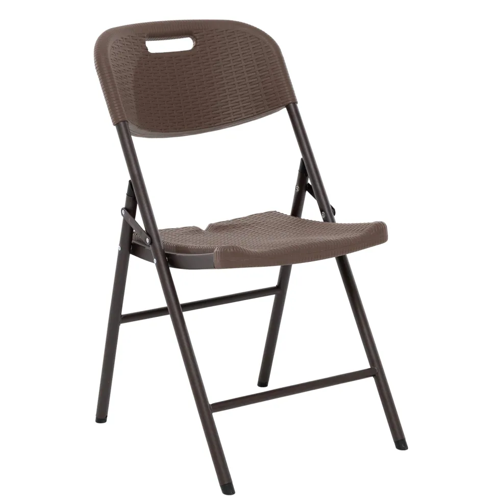 Sedia da giardino Richiudibile Effetto Rattan Marrone