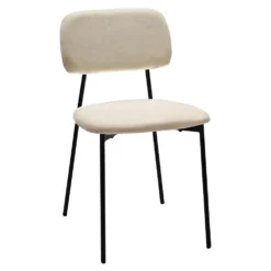 Sedia Imbottita Moderna Crema h78x44x49 cm