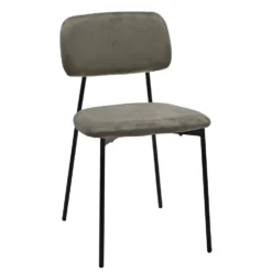 Sedia Imbottita Moderna Grigio Scuro h78x44x49 cm