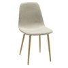 Sedia Imbottita Moderna in Tessuto Beige h86x44x54 cm