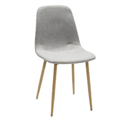 Sedia Imbottita Moderna in Tessuto Grigio chiaro h86x44x54 cm