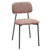 Sedia Imbottita Moderna Rosa h78x44x49 cm