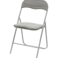 Sedia Pieghevole Bianco Effetto Legno