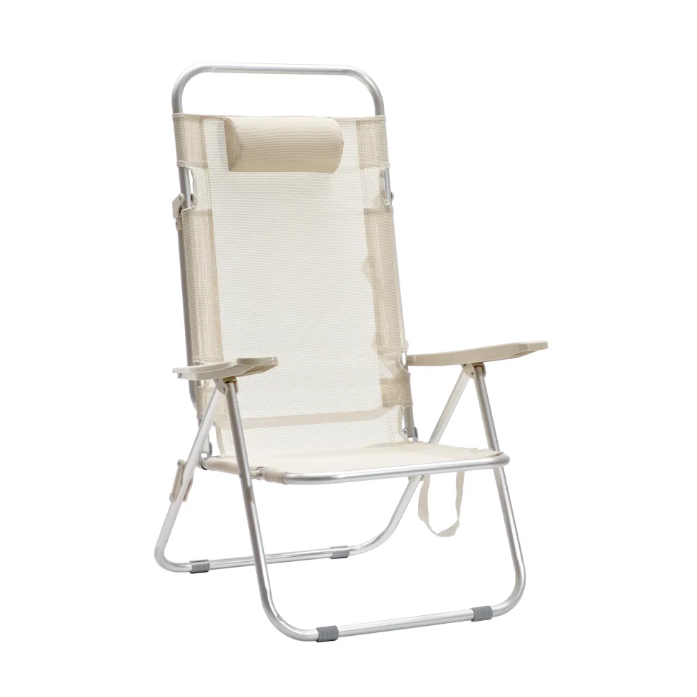 Sedia Sdraio Pieghevole con Cuscino h100/31x50x64 cm