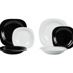 Servizio di piatti Carine Black & white 18 pezzi