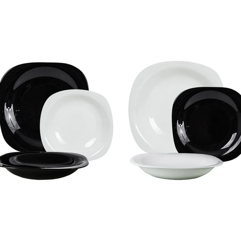 Servizio di piatti Carine Black & white 18 pezzi
