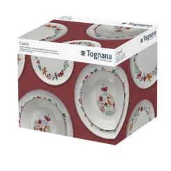 Servizio di piatti Carol in porcellana Linea Edge 12 pezzi