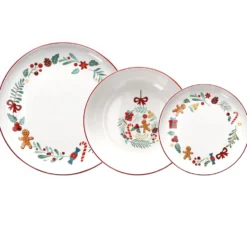 Servizio di piatti Carol in porcellana Linea Edge 12 pezzi