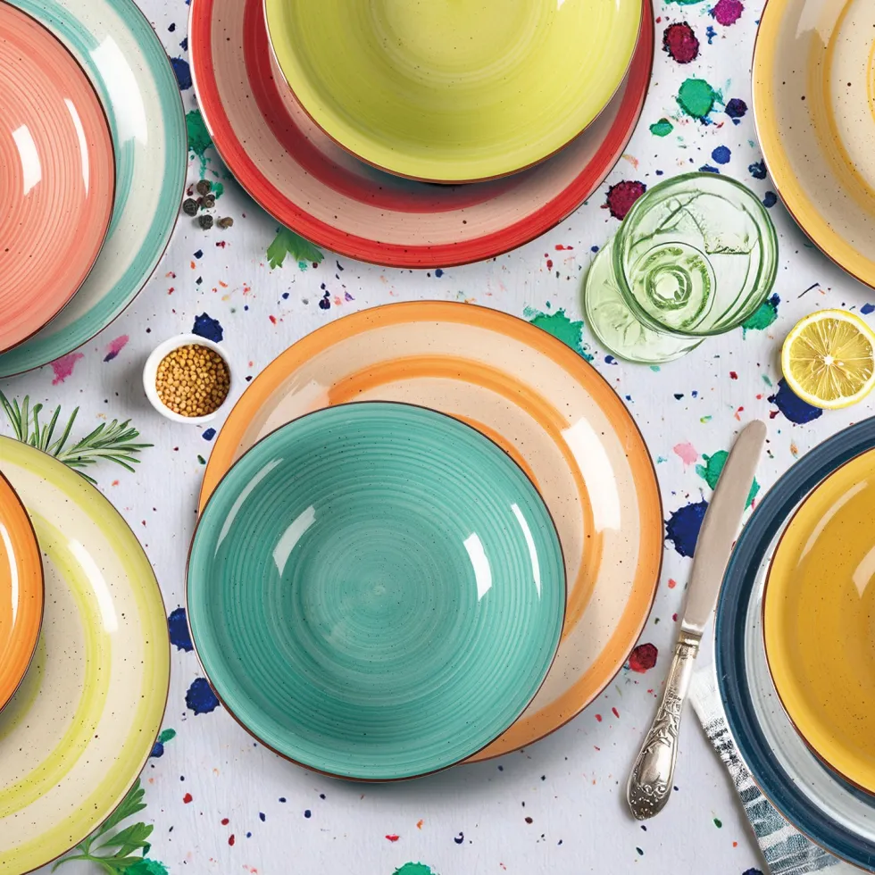 Servizio di piatti Dotty in stoneware 18 pezzi