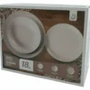 Servizio di piatti Florenz beige in stoneware 18 pezzi