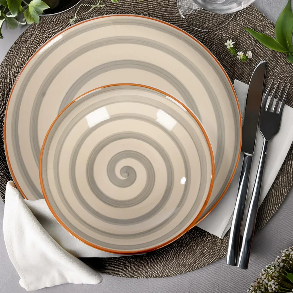 Servizio di piatti Glossy in Stoneware 12 pezzi