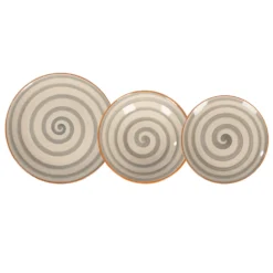Servizio di piatti Glossy in Stoneware 12 pezzi