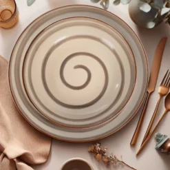Servizio di piatti Helical in Stoneware 12 pezzi
