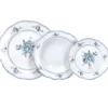 Servizio di piatti Heritage Florals Blu in Porcellana Linea Cappettata