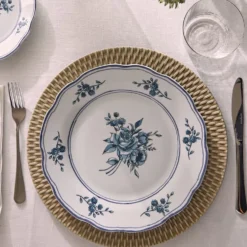 Servizio di piatti Heritage Florals Blu in Porcellana Linea Cappettata