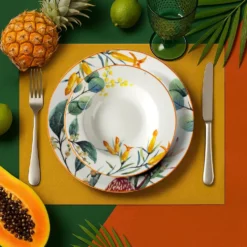 Servizio di piatti in Porcellana Tahiti 18 pezzi