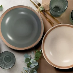 Servizio di Piatti in Stoneware Domus 18 pezzi
