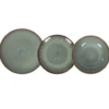 Servizio di piatti in stoneware Reactive Green 18 pezzi