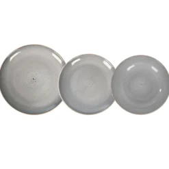 Servizio di piatti in stoneware Reactive Grey 18 pezzi