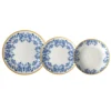 Servizio di Piatti Linea Zulema Blue in Porcellana 18 Pezzi