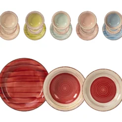 Servizio di piatti Melfi in stoneware 18 pezzi
