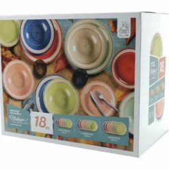 Servizio di piatti Nobur in stoneware 18 pezzi