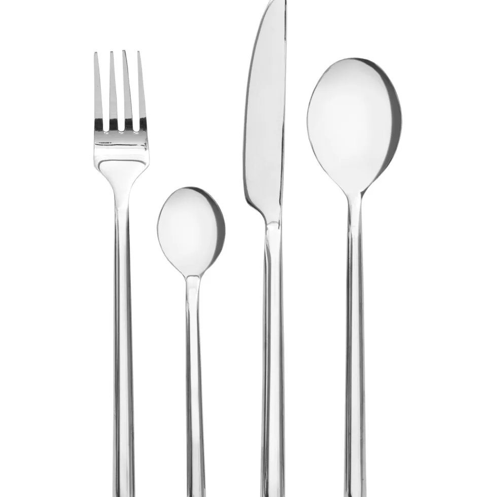 Servizio posate in acciaio inox Lucido 24 pezzi Dakotah Shiny