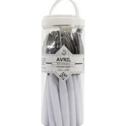 Servizio posate in acciaio inox 24 pezzi Avril Bianco