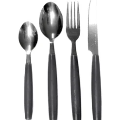 Servizio posate in acciaio inox 24 pezzi Avril Grigio