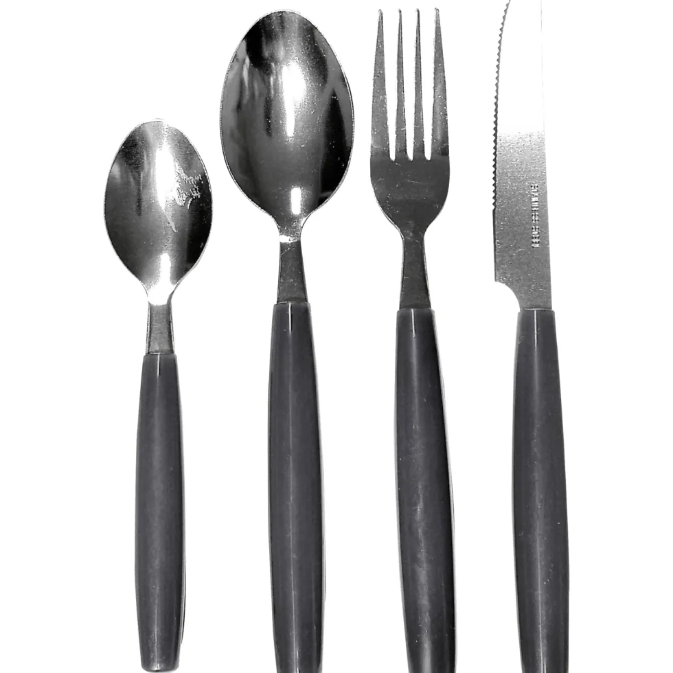 Servizio posate in acciaio inox 24 pezzi Avril Grigio
