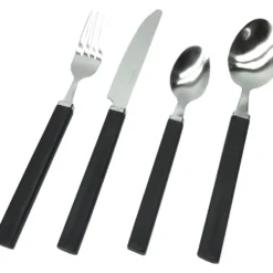 Servizio posate in acciaio inox 24 pezzi Jolie Nero