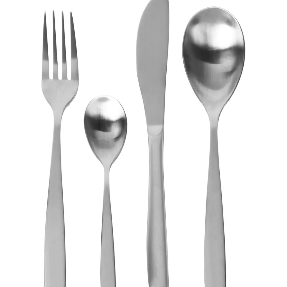 Servizio posate in acciaio inox 24 pezzi Kisara Satin