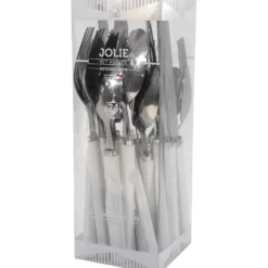 Servizio posate in acciaio inox Bianco 24 pezzi Jolie