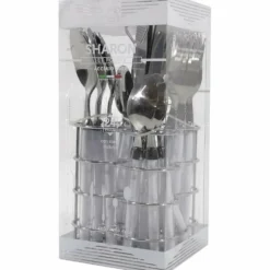 Servizio posate in acciaio inox Bianco 24 pezzi Sharon