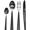 Servizio posate in acciaio inox color nero 24 pezzi