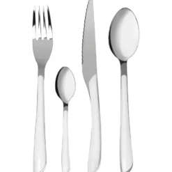 Servizio posate in acciaio inox colore Bianco 24 pezzi Glossy