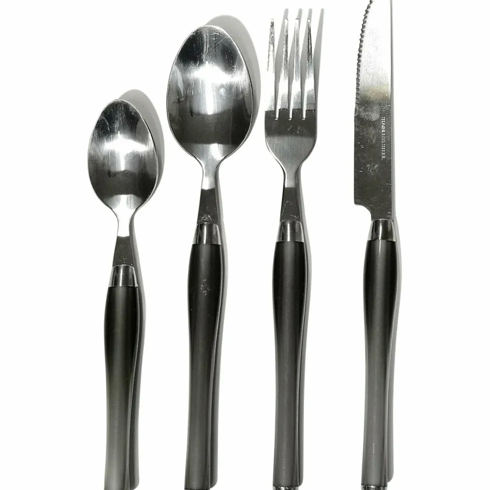 Servizio posate in acciaio inox Grigio 24 pezzi Sharon