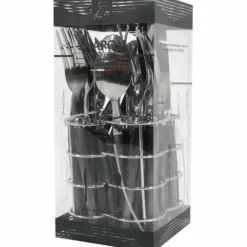 Servizio posate in acciaio inox Grigio 24 pezzi Sharon