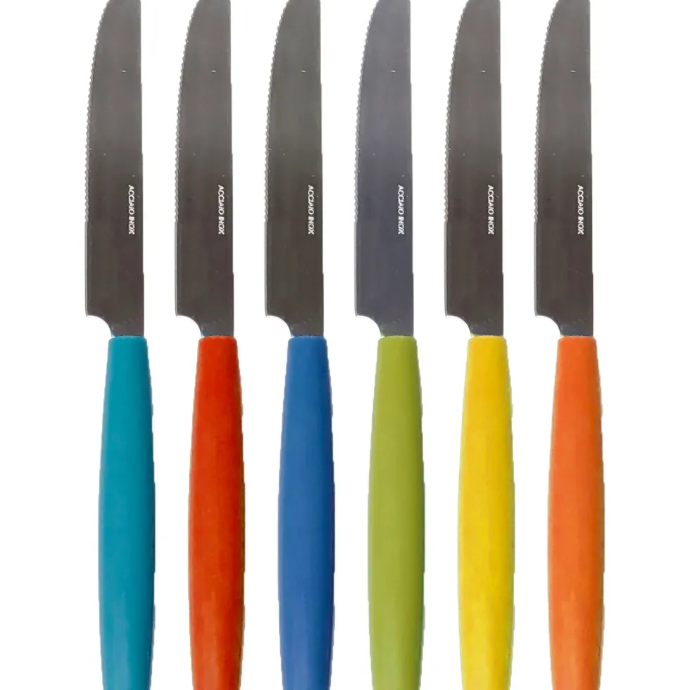 Servizio posate in acciaio inox Multicolor 24 pezzi Avril mix