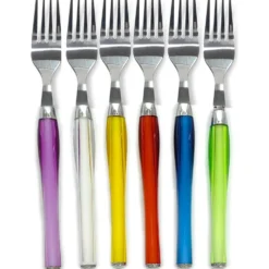 Servizio posate in acciaio inox Multicolor 24 pezzi Sharon Mix