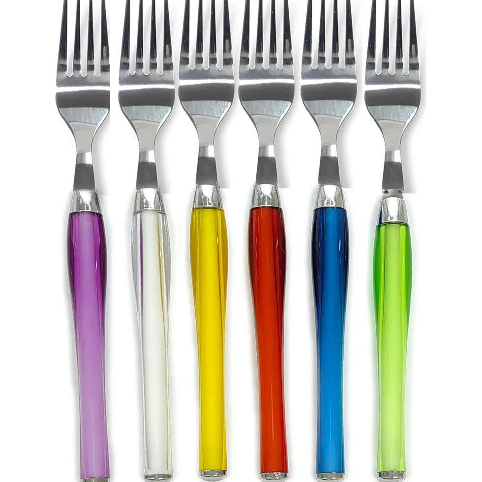 Servizio posate in acciaio inox Multicolor 24 pezzi Sharon Mix