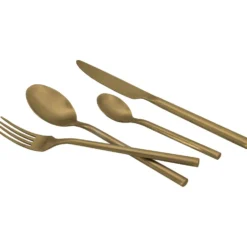 Servizio posate in acciaio inox Oro Satinato 24 pezzi Dakotah Satin Gold